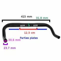 Guidon Corne De Vache Plat Pour Vélo Fixie Et Singlespeed Satori -Sram Soldes guidon corne de vache plat pour velo fixie et singlespeed satori full 5