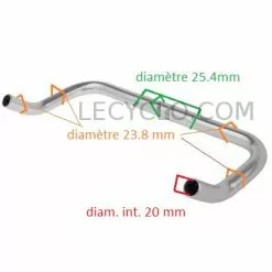 Messingschlager Guidon Vélo Corne De Vache -Sram Soldes guidon velo corne de vache full 4