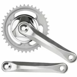 Messingschlager Pédalier Mono Plateau 38 Dents Argent Vélo 5 à 8 Vitesses