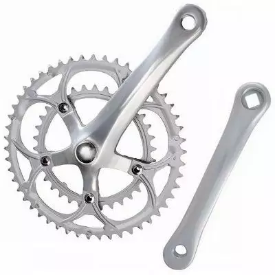 Mighty Pédalier Vélo Double Plateau 34 / 50 Dents 9 Vitesses 3 Mighty Pédalier Vélo Double Plateau 34 / 50 Dents 9 Vitesses