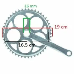 Messingschlager Pédalier Vintage Mono Plateau à Clavette -Sram Soldes pedalier vintage mono plateau a clavette full 3